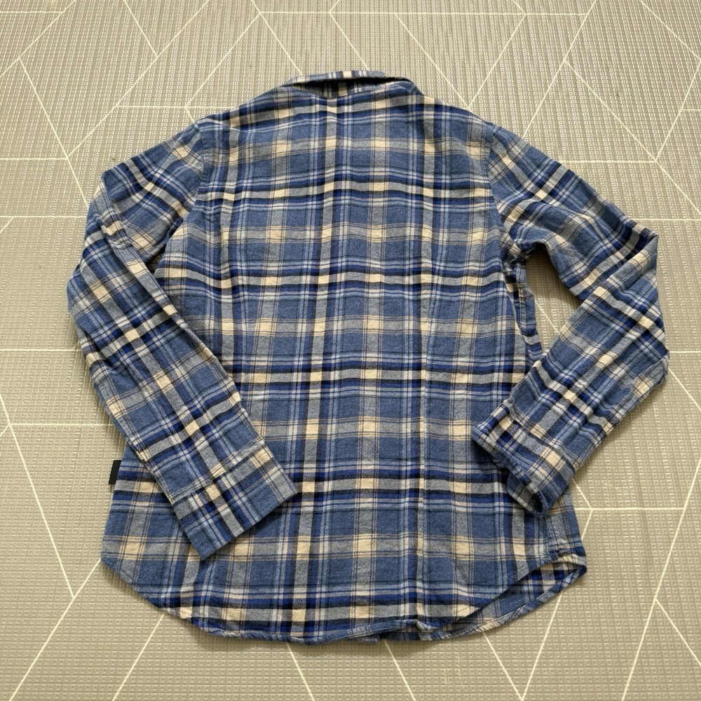 Patagonia Womens Blue Plaid Fjord Organic Cotton Midweight Flannel‎ Shirt Sz S - Picture 3 of 8